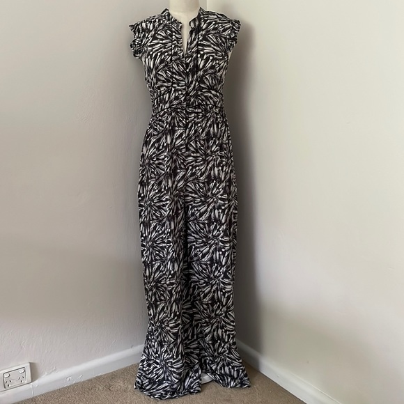 George Pants - Striking Black & White Floaty Trouser Jumpsuit - Aus Size 12 - George at Asda